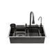 Кухонна мийка Kroner KRP Schwarze - SET7545NB PVD (3.0/0.8 мм) CV033805 фото 5