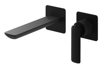 Смеситель для раковины (умывальника) KOHLMAN EXPERIENCE BLACK MATT + BOX скрытого монтажа * QW180EB фото