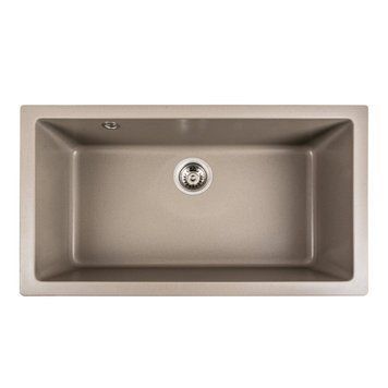 Гранитная мойка для кухни Platinum 7945 Paruana матовый Титан 40382 фото