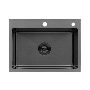 Кухонная мойка Kroner KRP Schwarze - 5843HM PVD (3.0/1.0 мм) CV022794 фото