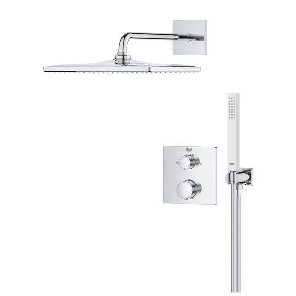 Душова система прихованого монтажу термостатична Grohe QuickFix Precision Grohtherm Cube 34881000 CV034331 фото
