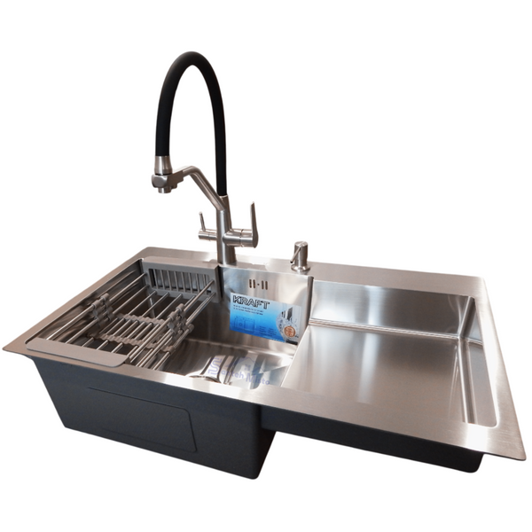 Комплект кухонной мойки Kraft Handmade HS R 780х480 (3.0/1.0 мм) S4855 фото