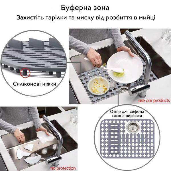 Силиконовый коврик в мойку термостойкий Nett SG-6433 309 фото