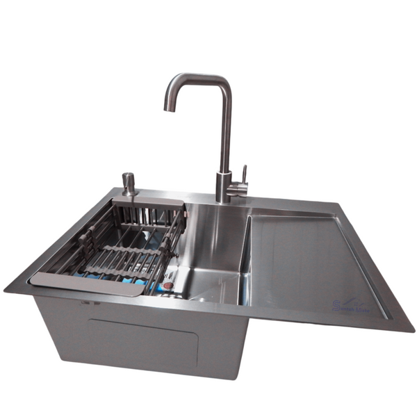 Комплект кухонної мийки Kraft Satin BRS 65х48 (3.0/1.0 мм) S3640 фото