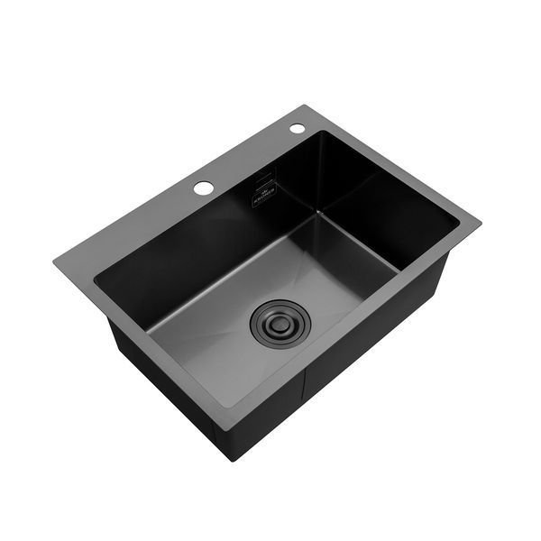Кухонная мойка Kroner KRP Schwarze - 5843HM PVD (3.0/1.0 мм) CV022794 фото