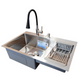 Комплект кухонної мийки Kraft Handmade HS R 780х480 (3.0/1.0 мм) S3589 фото 1