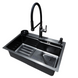 Комплект кухонної мийки Kraft HM 6846 NANO BLACK (3.0/1.0 мм) S5006 фото 8