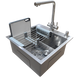 Комплект кухонной мойка Kraft KRF 5448 decor (3.0/1.0 мм) S5129 фото 2
