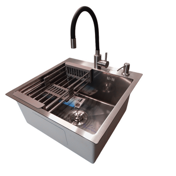 Комплект кухонної мийки Kraft KRF 5050 decor (3.0/1.0 мм) S4841 фото