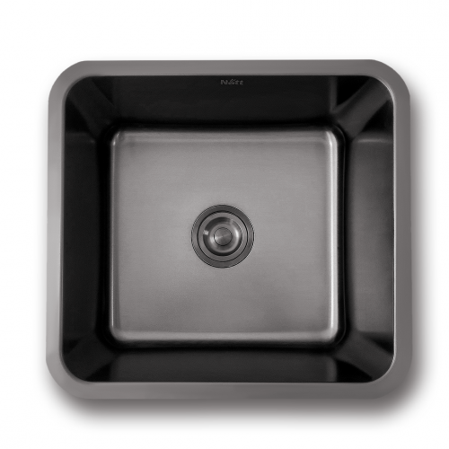 Чорна мийка для кухні з неіржавкої сталі 45 см у стільницю Nett NB-4643 1456527433 фото