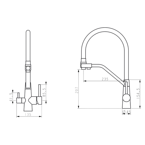 Кухонна мийка Kraft HM 50х50 NANO BLACK PVD (3.0/1.0 мм) S4791 фото