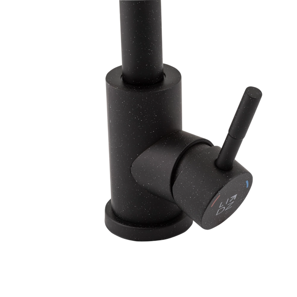 Комплект кухонної мийки Lidz Handmade H6050B Brushed Black PVD 3,0/1,0 мм S4741 фото