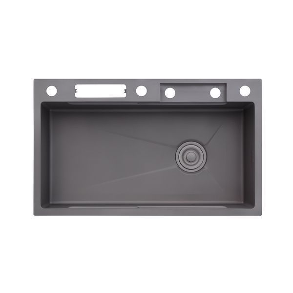 Кухонная мойка Kroner KRP Schwarze - SET7545NG PVD (3.0/0.8 мм) CV033806 фото