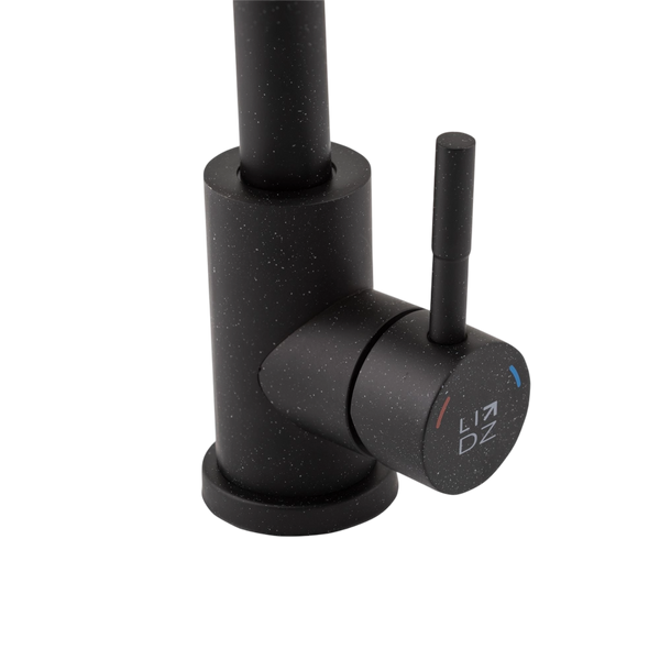 Комплект кухонної мийки Lidz Handmade H6050B Brushed Black PVD 3,0/1,0 мм S4741 фото