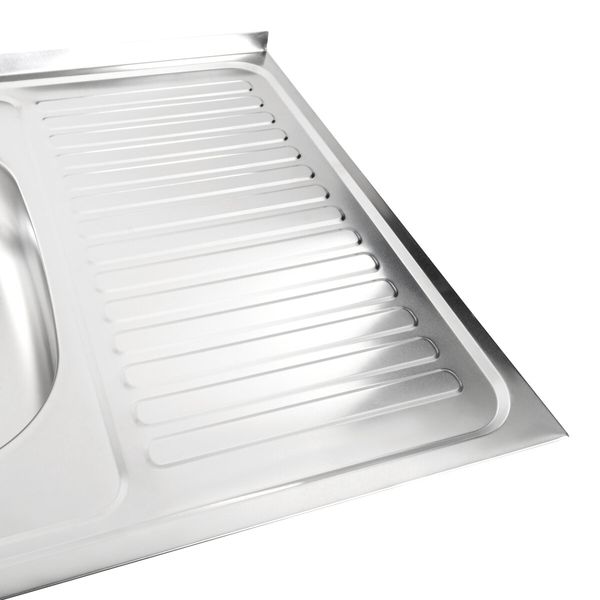 Кухонна мийка з нержавіючої сталі Platinum САТИН 8060 L (0.5/160 мм) 11607 фото