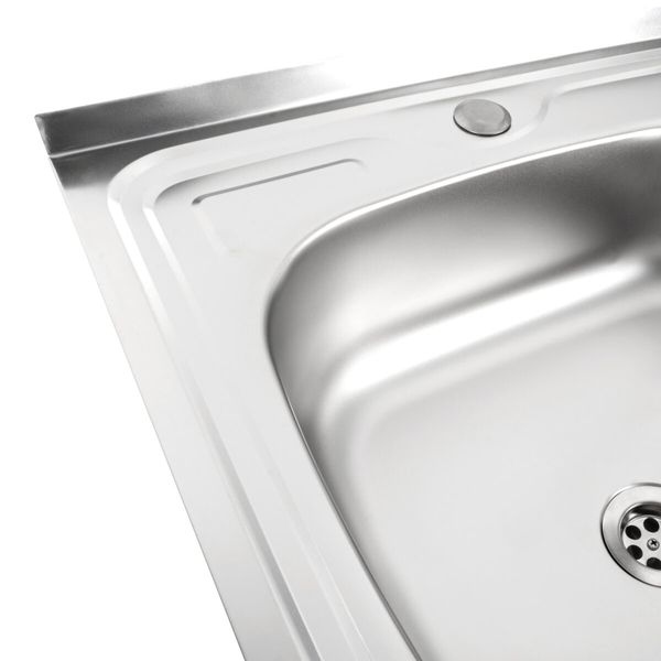 Кухонна мийка з нержавіючої сталі Platinum САТИН 8060 L (0.5/160 мм) 11607 фото