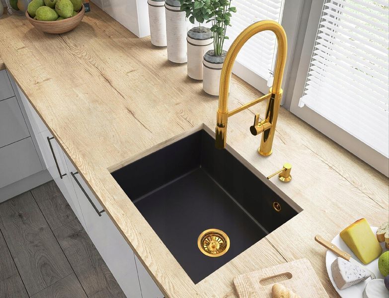 Змішувач для кухні GRANITAN FUSS GOLD золотий * FUSS-GL фото