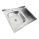 Кухонна мийка з нержавіючої сталі Platinum САТИН 8060 L (0.5/160 мм) 11607 фото 2