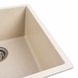 Гранітна мийка для кухні Platinum 4040 RUBA матовий пісок 41644 фото 4