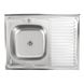 Кухонна мийка з нержавіючої сталі Platinum САТИН 8060 L (0.5/160 мм) 11607 фото 1