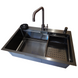 Комплект кухонної мийки Kraft HM 6845 NANO BLACK S4841 фото 5