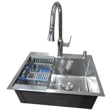 Комплект кухонної мийки Kraft KRF 6045 DECOR (3.0/1.0 мм) S4884 фото