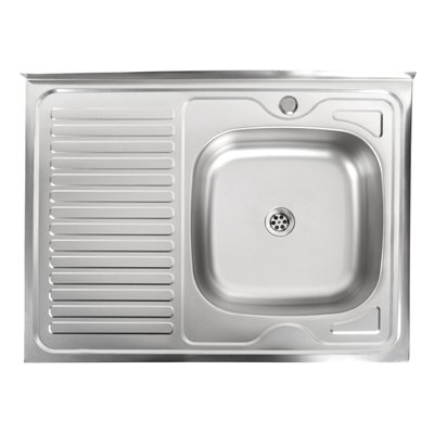 Кухонна мийка з нержавіючої сталі Platinum САТИН 8060 R (0,5/160 мм) 11608 фото