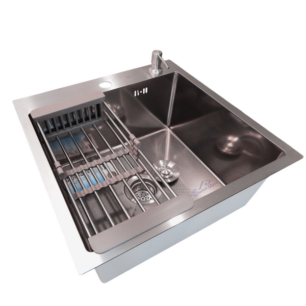 Комплект кухонної мийки Kraft KRF 5050 decor (3.0/1.0 мм) S4842 фото