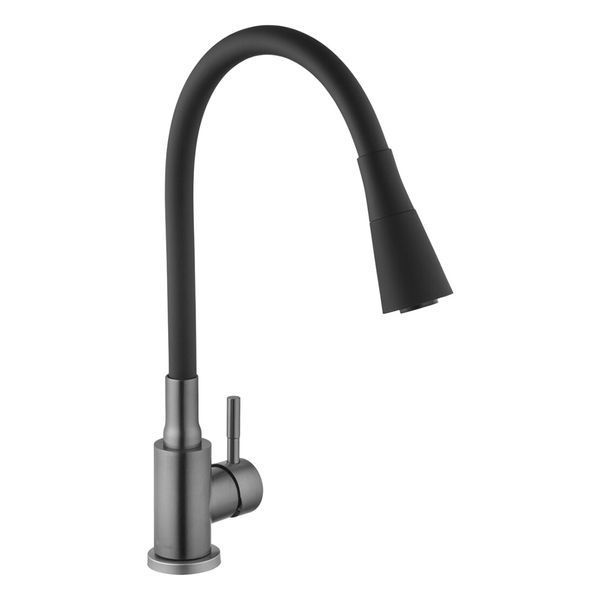 Комплект кухонної мийки Kraft HM 6845 NANO BLACK S4992 фото