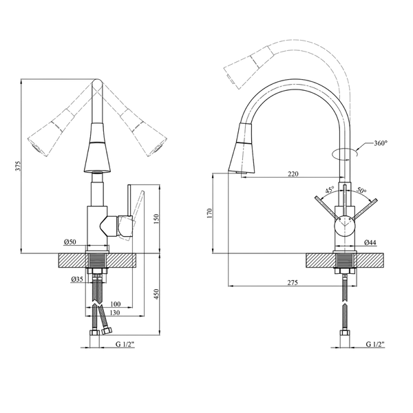 Комплект кухонної мийки KRP Geb&uuml;rstet-6350RHM S4642 фото