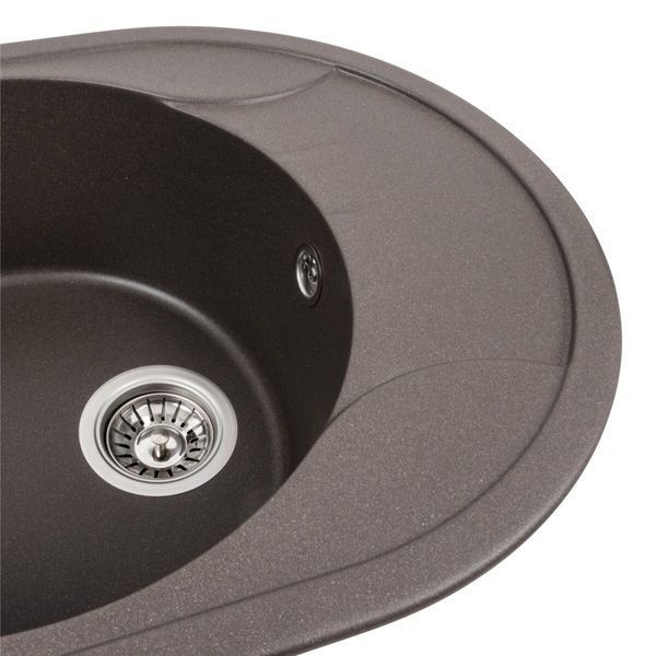 Гранитная мойка для кухни Platinum 5847 ONYX матовая Темная скала 40340 фото
