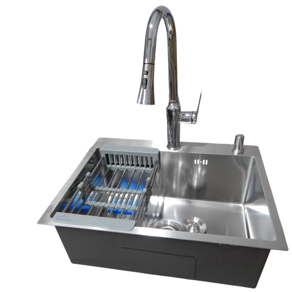 Комплект кухонної мийки Kraft KRF 6045 DECOR (3.0/1.0 мм) S4884 фото