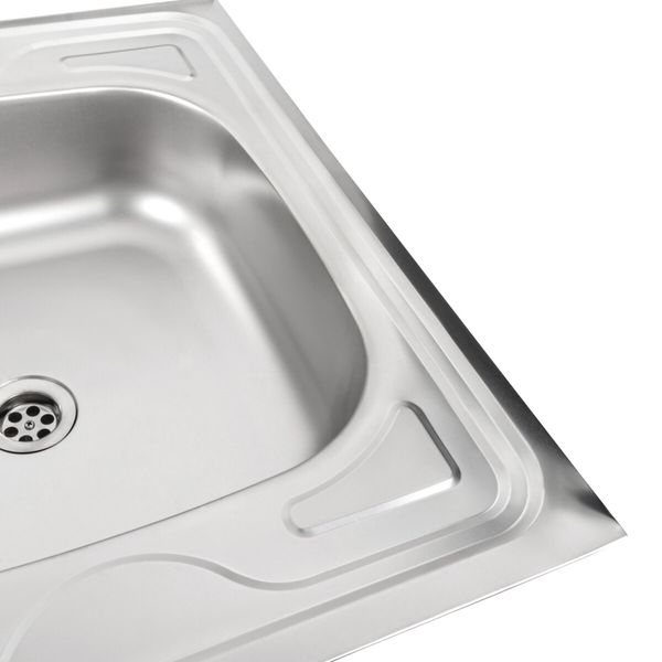Кухонна мийка з нержавіючої сталі Platinum САТИН 8060 R (0,5/160 мм) 11608 фото