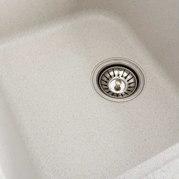 Гранітна мийка для кухні Platinum 7950 Equatoria матова Біла в крапку 36389 фото