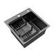 Кухонная мойка Kroner KRP Schwarze - 4545HM PVD (3.0/1.0 мм) CV033856 фото 5