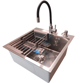 Комплект кухонної мийки Kraft KRF 5050 decor (3.0/1.0 мм) S3577 фото