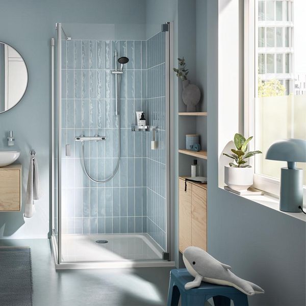 Набор смесителей Grohe Quickfix термостат для душа с душевым гарнитуром Precision Flow THM и смеситель для раковины StartEdge S-Size UA202503TE CV030628 фото