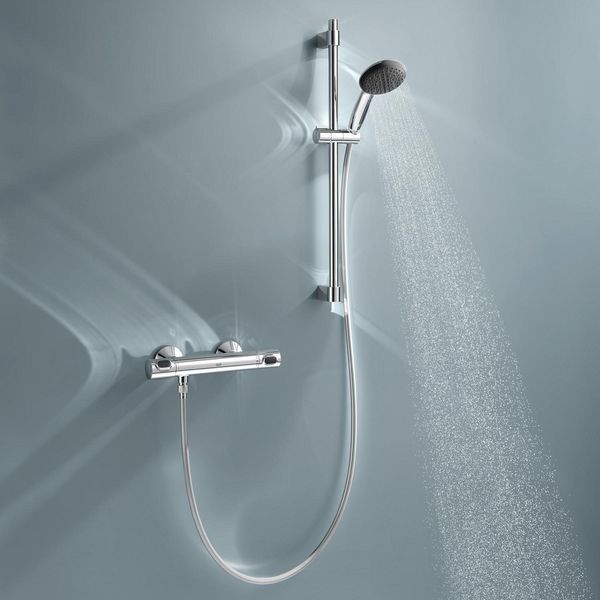 Набор смесителей Grohe Quickfix термостат для душа с душевым гарнитуром Precision Flow THM и смеситель для раковины StartEdge S-Size UA202503TE CV030628 фото