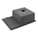 Комплект кухонної мийки Kroner KRP Schwarze - 6350RHM PVD (3.0/1.0 мм) S4708 фото 5