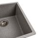 Гранітна мийка для кухні Platinum 4040 RUBA матовий сірий 41646 фото 3