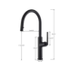 Комплект кухонной мойки Kraft NANO BLACK PVD HS54*48 (3.0/1.0 мм) декор S4943 фото 8