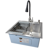 Комплект кухонної мийки Kraft KRF 5050 decor (3.0/1.0 мм) S3679 фото
