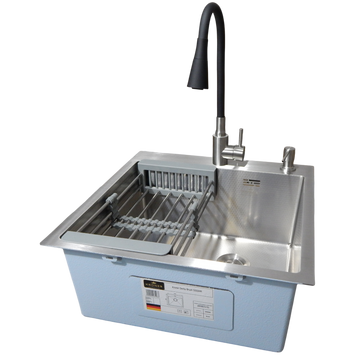 Комплект кухонної мийки Kraft KRF 5050 decor (3.0/1.0 мм) S3679 фото