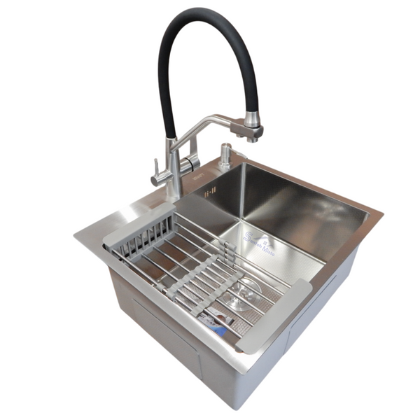 Комплект кухонної мийки Kraft KRF 5448 DECOR (3.0/1.0 мм) S4844 фото