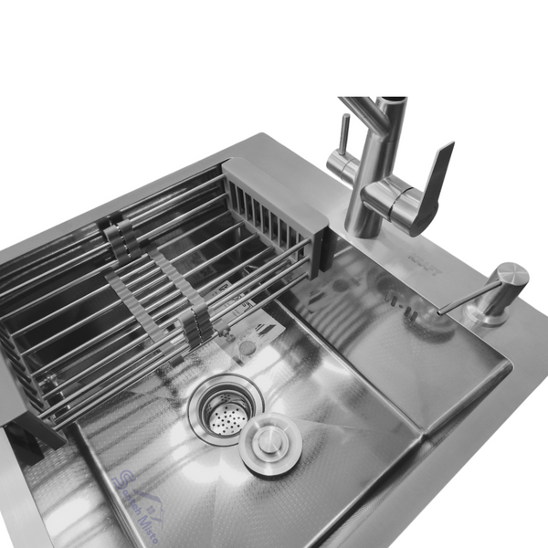 Комплект кухонної мийки Kraft KRF 5448 DECOR (3.0/1.0 мм) S4844 фото