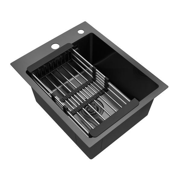 Кухонная мойка Kroner KRP PVD Schwarze - 4050HM (3,0/1,0 мм) CV035374 фото