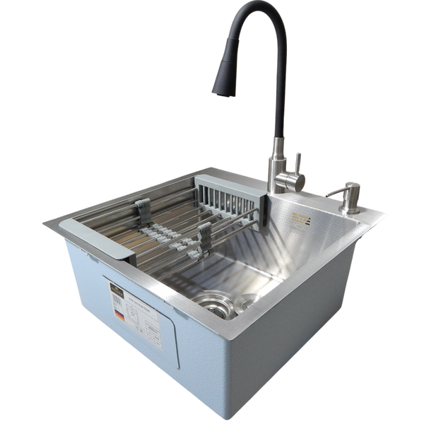 Комплект кухонної мийки Kraft KRF 5050 decor (3.0/1.0 мм) S3679 фото