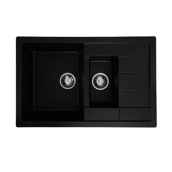 Гранитная мойка для кухни Platinum 7850W TOSKANA матовая Черная 3664 фото