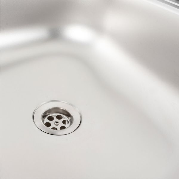 Кухонна мийка з нержавіючої сталі Platinum САТИН 6060 R (0,5/160 мм) 11610 фото