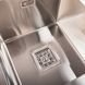 Кухонная мойка Platinum Handmade HDB 780х430х230 на две чаши (квадратный сифон, 3.0/1.0) 36731 фото 5